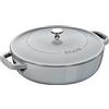 STAUB Chistera casseruola in ghisa, adatta a tutti i piani cottura incl. induzione, rotonda, 28 cm, 3,7 L, Made in France, grigio grafite