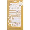 DRAEGER Toga - Adesivi e forme sagomate, Fogliame e motivi grafici, oro e bianco, 17 x 31 cm