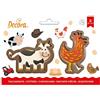 Decora 0255192 Set 2 Tagliapasta Mucca E Gallina In Plastica, Il Kit Ideale per Creare Decorazioni in Pasta di Zucchero o di Gomma, Made in Italy, Design originale. Confezione da 2 pezzi.