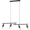 Eglo luci da soffitto Lurone, lampada da soffitto a 4 luci con faretti orientabili, in metallo in nero e ottone, faretti da soffitto, attacco E27