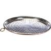 Baldassare Agnelli Pentole Agnelli Linea Rame Tortiera per Farinata Martellata con Orlo, Marrone, 34 cm