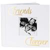 Happy Homewares Modern White Friends Forever - Album fotografico con testo in lamina d'oro, contiene 80 immagini 4 x 6 cm