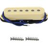 FLEOR Pickup Alnico 5 Pickup bobina singola centrale per chitarra Asta piatta per chitarra elettrica ST SQ, crema