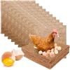 SUNOYA Tappetino per nido di pollo, 10 inserti per nidificazione di pollo, 33 cm, per polli, marrone, riutilizzabile