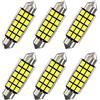 AGLINT 578 Lampadine LED CANBUS 42mm 41mm 211-1 211-2 per Auto Festone Luci Interne Dome Cupola Mappa Tronco Cortesia Luce di Targa 12V Bianca 6000K 6 Pezzi