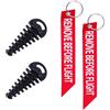 CODEONE Portachiavi Montgai con Nodo in Nylon Nero 2mm | Acciaio Inossidabile Colore Argento | Design Artigianale Sportivo | Motocross | Confezione Regalo