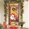 KIKVTER Copertura con Babbo Natale per Porta,200x90cm Copriporta Natalizio,Decorazione Porta Natale,Decorazioni Natalizie per Porta,Copertura porta natalizia,Decorazione Natalizia per Porta,Decori Natalizi