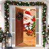 SOETDERT Decorazione per Porta di Natale, 90x200 cm Decorazioni per Porta Natale, Copriporta Natalizio di Babbo Natale, Banner Copriporta di Natalizio, per Porte, Pareti, Decorazione di Natale D'Ingresso Casa
