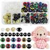 HavaCue ㅤ HavaCue 78 Pezzi 8-12MM Occhi Amigurumi con Naso di Sicurezza, Multicolore Occhi per Amigurumi, Occhi per Pupazzi in Plastica con Guarnizione, Uncinetto Bambola di Peluche Animale Occhi di Sicurezza
