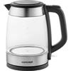 CONCEPT Hausgeräte RK4150 - Bollitore in vetro con filtro anticalcare rimovibile, 1,7 l, 2200 W, acciaio INOX e vetro