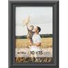 WOLTU Cornice per Foto 10x15cm Set di 5 Cornice da Parete e Tavolo, Collage Foto in Legno Massello e Pannello in Plastica, Nero