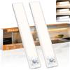 slochi Luce Armadio Sensore di Movimento, 3 Colori, Luce Dimmerabile per Sottocabina Cucina, Illuminazione Ricaricabile, 3 Modalità, Striscia LED Magnetica per Armadio, Scaffali, Scale-20 cm, 2 pezzi