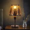 AIRTWESD Lampada da tavolo industriale in metallo, lampada da tavolo rustica E27 con paralume a gabbia, lampada da comodino Edison vintage per soggiorno, con interruttore (senza lampadina)