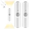 OSDUE 2PCS Lampada Interno LED Moderne, Applique da Parete a LED, 10cm Compatto Up Down Faretti a Induzione Luminosità Tre colori Temperatura Regolabili per Camera da Letto Soggiorno Corridoio Scale