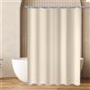 Lerores Tenda da Doccia 120 x 200 cm (47x78 pollici) Beige, Tessuto Anti-Muffa con Orlo Pesante, Idrorepellente, Lavabile in Lavatrice in Poliestere per Bagno, Vasca da Bagno con 8 Ganci per Tenda da