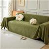 VanderHOME Copridivano 3 Posti Ciniglia, Telo Universale Multifunzionale, Coperta da Divano 230x130cm - Verde Matcha