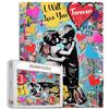 Tucocoo Puzzle da 1000 Pezzi per Adulti - Banksy Little Girl Boy Pittura Graffiti Colorati - Impegnativo Gioco di Attività Familiari - Street Art Fai da Te Decorazione