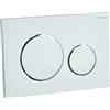 Geberit Sigma20 - Geberit Placca di Comando, per Risciacquo a Due Quantità, Bianco/Cromo Lucido, 24.6 x 16.4 x 1.5 cm