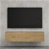 doporro Mobile Porta TV Sospeso 120 cm con 2 Ante Antracite Opaco e Marrone Chiaro, Credenza Bassa da Soggiorno Salotto, Madia Consolle Bicolore per TV Fernsehschrank02