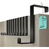 4smile Appendiabiti da Porta - Gancio Porta Impermeabile - Attaccapanni in Acciaio Inox con Alta Capacità di Carico, Ganci Versatili, Colore Nero