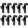 DuDuZui Ganci per Termoarredo Bagno, 10 Ganci Termoarredo Bagno Ganci da Bagno in Plastica Resistente Nessuna Perforazione Richiesta per Appendere Asciugamani, Accappatoi (Nero)