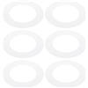 PATIKIL 3.2 ID 4.9 OD Anello di Finitura in Plastica, 6 Pezzi Anelli di Finitura per Luci a Soffitto Copertura Circolare Opaca per Illuminazione, Bianco Opaco Traslucido