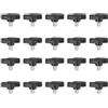 QUARKZMAN 20 Pezzi Manopole Aletta T Viti Testa Zigrinata M6 x 8mm Filettatura Maschio Standard Manopole T Plastica Maniglie Manopole Serraggio Mano Vite Testa Zigrinata, Nero