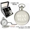 Orologio da Tasca Personalizzato Inciso Best Man Bestman, Analogue Quartz