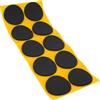 Adsamm® / 10 x antiscivolo autoadesivi / neri / Ø 45 mm / tondi / piedini adesivi antisdrucciolo in gomma espansa EPDM / cuscinetti protettivi per arredi Adsamm® Quality