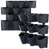 Prosperplast Vaso di fiori Prosperplast Cascade Wall verticale in plastica in colore antracite 67 (lunghezza) x 17,7 (larghezza) x 57 (altezza) cm