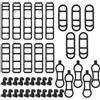 Tiugbjkgk 20 Pz Cinghie in Silicone per Luci da Bicicletta, Cinghie Supporti Elastici in Gomma per Luci da Bicicletta, Supporti per Torce da Manubrio, con 20 Gancio