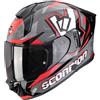SCORPION Casco EXO-530 AIR ROK Grigio Nero Rosso SCORPION