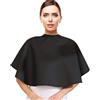 WeddHuis Mantellina Impermeabile per Trucco Parrucchiere Estetista Camice Corto da Salone di Bellezza Grembiule per Styling e Shampoo (Nero)