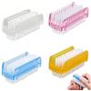 TGKEAIY 4 Pezzi Spazzola Per Unghie, Spazzolino per Unghie Mani, Spazzole per la Pulizia plastica per Uomini e Donne per Dita e Unghies Pulitore Pennelli(4 Color)