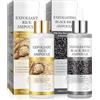 Furnrubden Peel Shot Glow Rice Ampoule Duo - Riso bianco e nero, esfoliante delicato, scrub viso e corpo per rimuovere i punti neri, per tutti i tipi di pelle