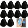 WeddHuis 10 Spugne a Forma di Petalo per Trucco Viso e Body Art, Alta Densità (Nero)
