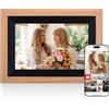 Rollei Smart Frame WiFi 105 in legno marrone cornice digitale da 10.1 pollici con funzione WiFi per riprodurre foto e video con audio