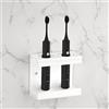 Adorila JJL7177002 - Supporto per spazzolino elettrico da parete, supporto per spazzolino da denti con piatto in diatomite, autoadesivo, per bagno (bianco)