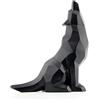 Wisifayardin Statuetta di lupo ululante nero per la decorazione domestica