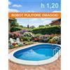 Piscina Ovale Interrata Adriatika 6,00 × 3,20 m - h 120 cm - Kit completo