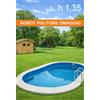 Piscina Ovale Interrata Adriatika 7,00 × 3,50 m - h 135 cm - Kit completo