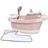Smoby- Baby Nurse Vasca per Bagnetto, 7600220368, +3 Anni, con getti d'Acqua e Bolle, luci a LED