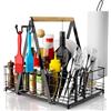 JBBTOOL Contenitore per barbecue, per griglia esterna con porta asciugamani di carta, contenitore per utensili da picnic, per cucina all'aperto, camper, patio, portellone, oggetti essenziali per
