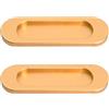 Aomhrek Maniglie per Porte Scorrevoli e Ante d'Armadio, 10x3 cm - Set di 2 Maniglie per Mobili da Cucina, Cabine Armadio e Porte in Vetro - Design Universale (Oro)