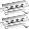 Selyse 2 calamite magnetiche per porte dell'armadio, chiusura magnetica in acciaio inox, cassetti, chiusura magnetica per mobili e porte del balcone (argento)