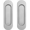 Aomhrek Maniglie per Porte Scorrevoli e Ante d'Armadio, 10x3 cm - Set di 2 Maniglie per Mobili da Cucina, Cabine Armadio e Porte in Vetro - Design Universale (Grigio)