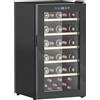 EasyComfort Cantinetta Vino Frigo per 41 Bottiglie, Capacità 91L, Controllo Temperatura e Ripiani in Legno, Nero