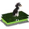 EasyComfort Toilette per Cani con Prato Finto, Erba di Ricambio e Vassoio Inferiore, 67x41cm