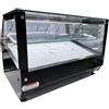 Risto Modello: 101552146002,Vetrina frigo 141x60x60h cm refrigerata da banco a due piani nera con vetri dritti motore incorporato e piano liscio