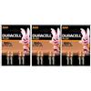 Duracell 12X Duracell AAA Plus Alcalina (3 Blister Da 4 Batterie) 12 Pile Mini Stilo